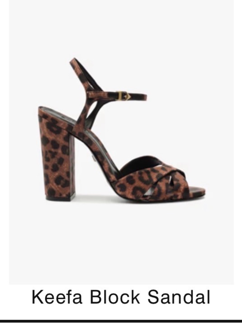 SCHUTZ Keefa Leopard Print Block Heel Sandal